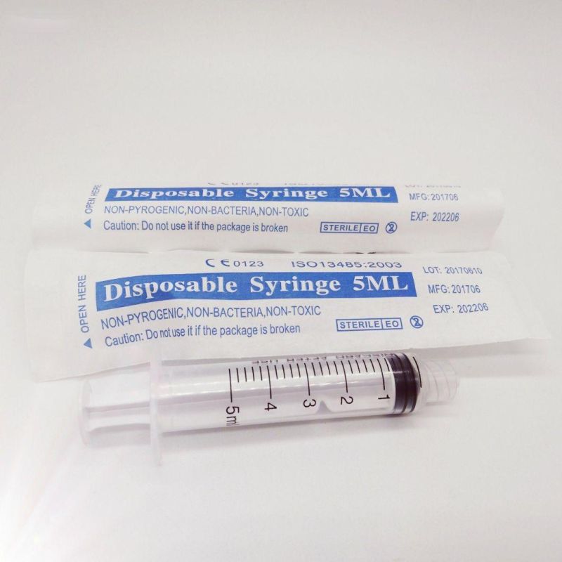 Disposable Hypodermic Syringe with/Without Needle for Medical Injection CE/ISO/FDA Single Use