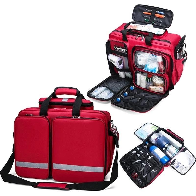 Wholesale Outdoor Travel Portable Multifunctional Large Capacity Storage Medical Bag Customized First Aid Kit Medical Kit Backpack Bag