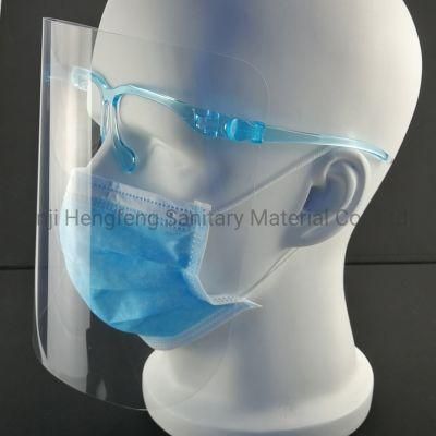 OEM Customized Pet Material Disposal Isolation Protective Dust Cover Full Glasses Frame Face Shields