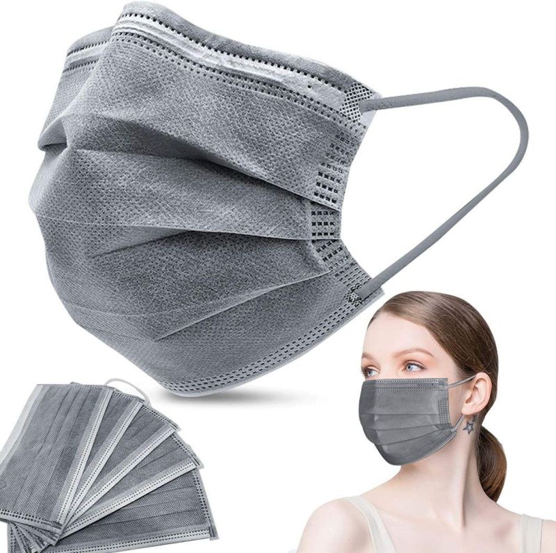 Mk Non-Medical Protective Disposable 4 Ply Activated Carbon Non-Woven Fabric Filter Dust Mask