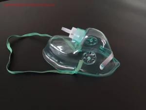 Medical Single Use Simple Oxygen Mask (Green, Adult Elongated with Tubing)