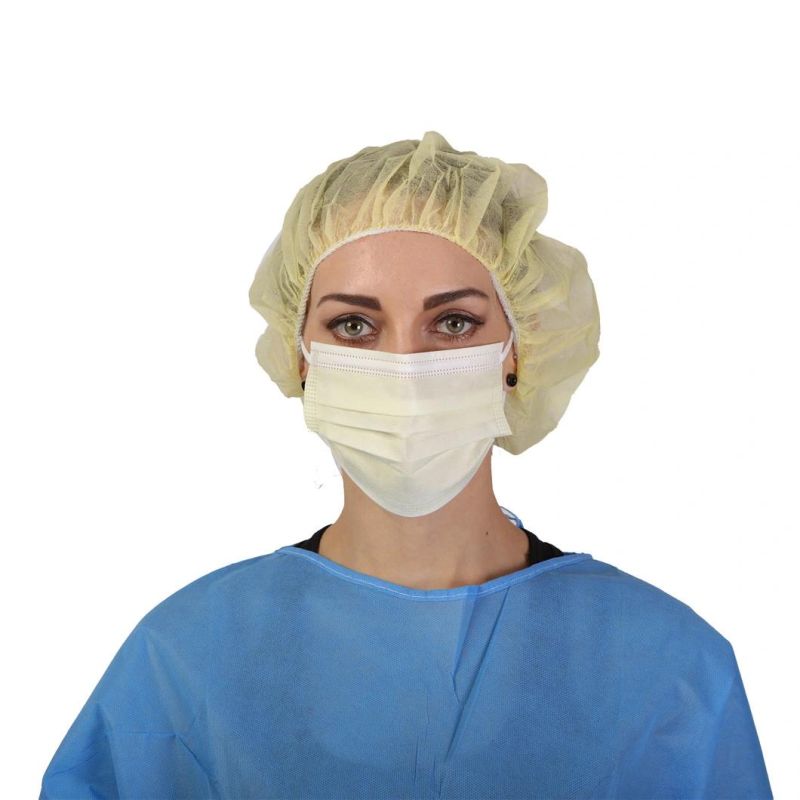 Medical Head Cover for Industry Disposable Single Elastic Double Elastic Nonwoven Mob Cap Clip Cap