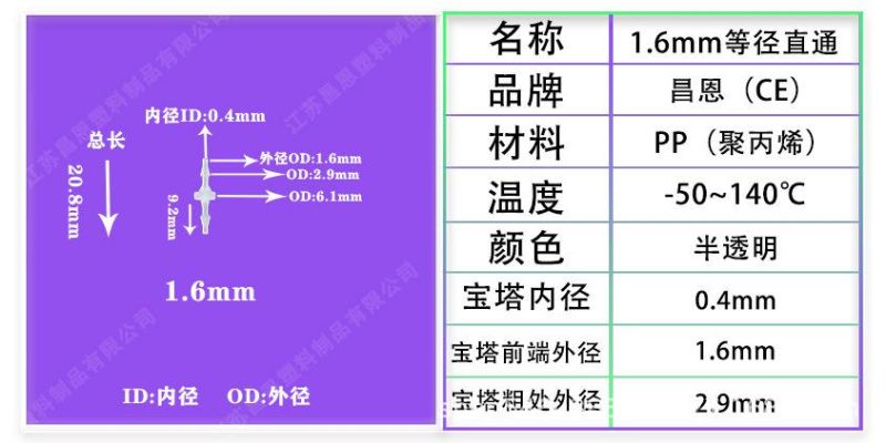 Straight Pipe High Temperature Resistance, Corrosion Resistance PP Plastic Straight Through Hose Glue Joint Pagoda Joint Experiment Straight Pipe