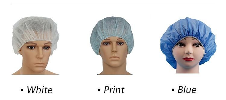 Disposable Nonwoven Strip Bouffant Cap Head Cover Hair Net Surgical Doctor Hat Mob Cap