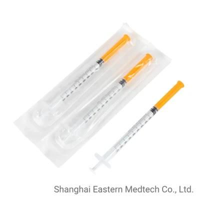 Disposable Medical Devices ISO13485 CE Sterile Low Dead Space 1ml 23G 25g Vaccine Syringe