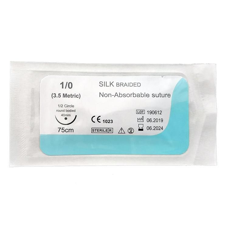 Medical Absorbable Non-Absorbable Surgical Sutures with Needle Polypropylene Sterile PGA Pdo Silk Nylon Catgut