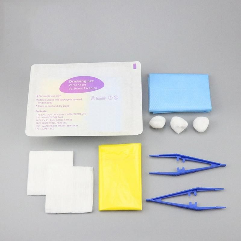 FDA CE ISO Approved Sterile Surgical Wound Dressing Kit Tray