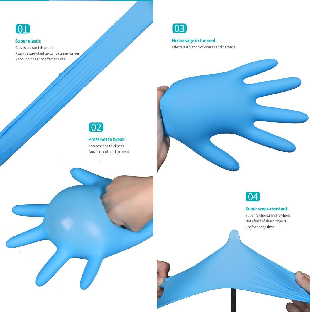 Hot Sale Disposable Medical Nitrile Gloves En 455 FDA510K ASTM D6319