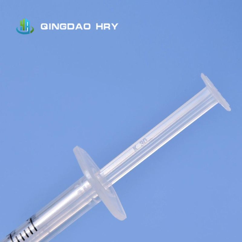 Luer Lock 1 Ml, Disposable Sterile Syringe with Needle Made of Medical PP in Stock