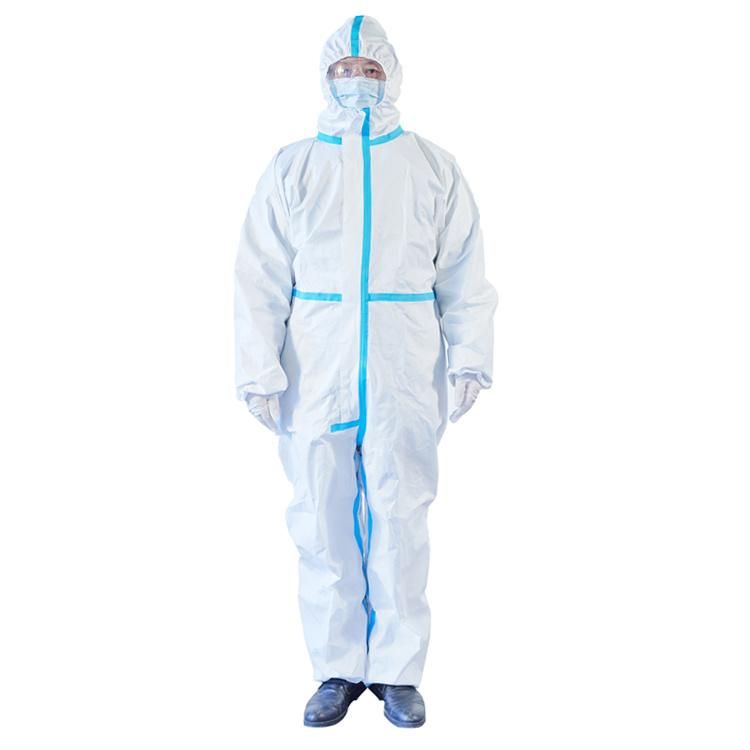 Nonwoven PPE Plastic Wholesale Waterproof SMS Antistatic PE PP Non Sterile Disposable Medical Protective Coverall