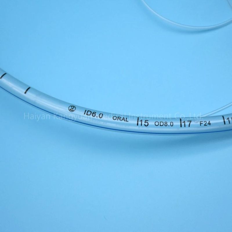 Cuffed or Uncuffed Oral Preformed (RAE) Endotracheal Tube PVC for Single Use