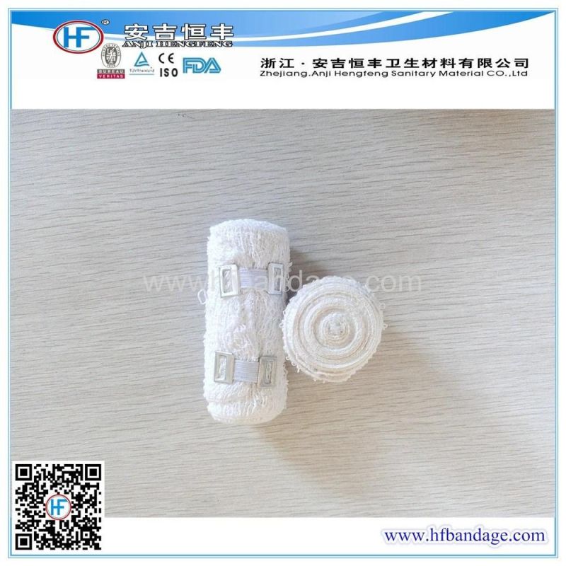 Bleached Elastic Sports Bandage Cotton Bandage with Ce FDA