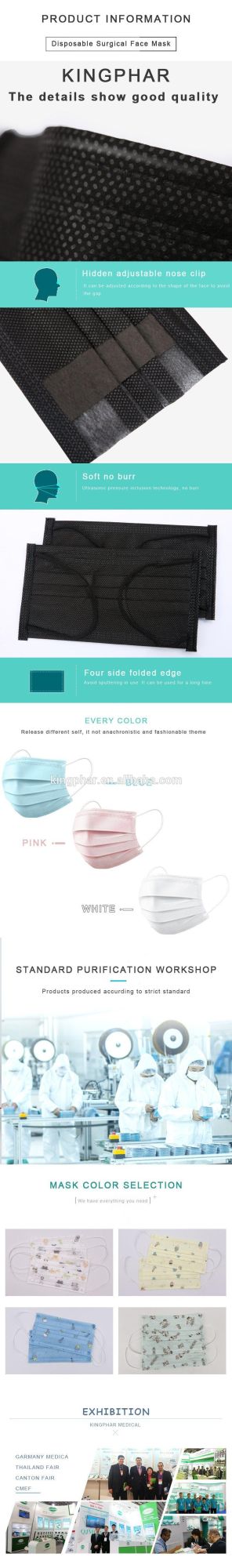 Ce/En14683 Type Iir 3 Ply Non Woven Hospital Disposable Medical Face Mask Manufacturer Supplier