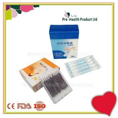 Disposable Sterile Alcohol Iodine Liquid Filled Medical Cleaning Cotton Swab