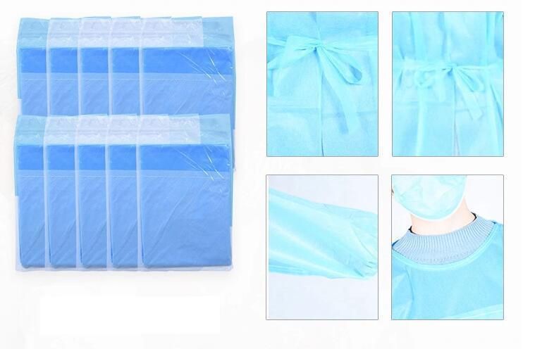 Disposable Non-Woven Protective Sterile Medical Surgical Gown Contact Gown