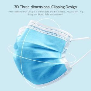 Disposable High Quality Medical Protective Non-Woven 3ply Facial Melt-Blown Earloop Face Mask