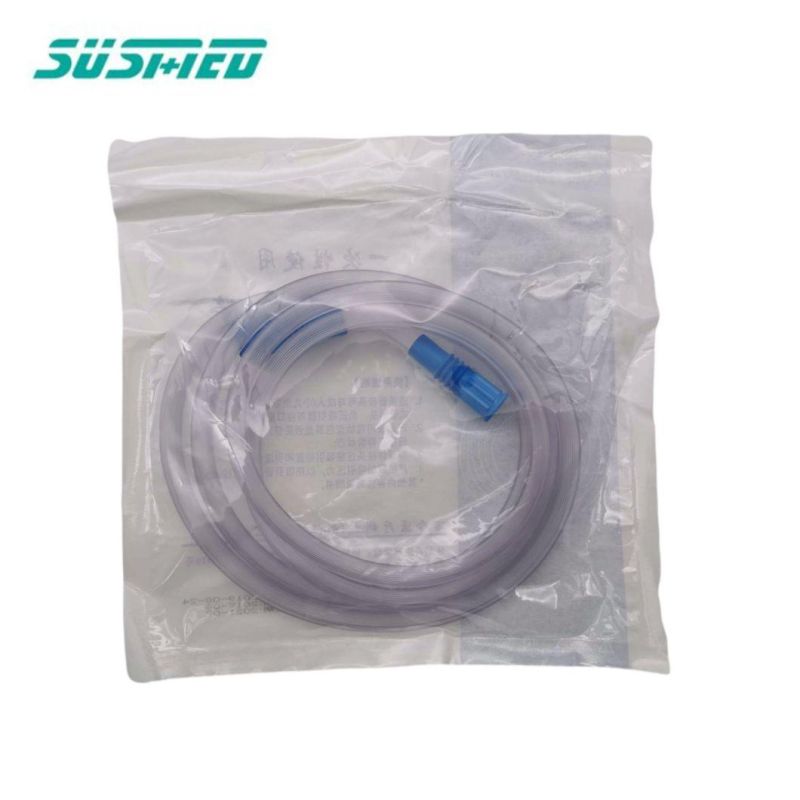 Disposable Soft Crown Plain Tip Yankauer Suction Connecting Cannula Catheter Tubes Set with Handle