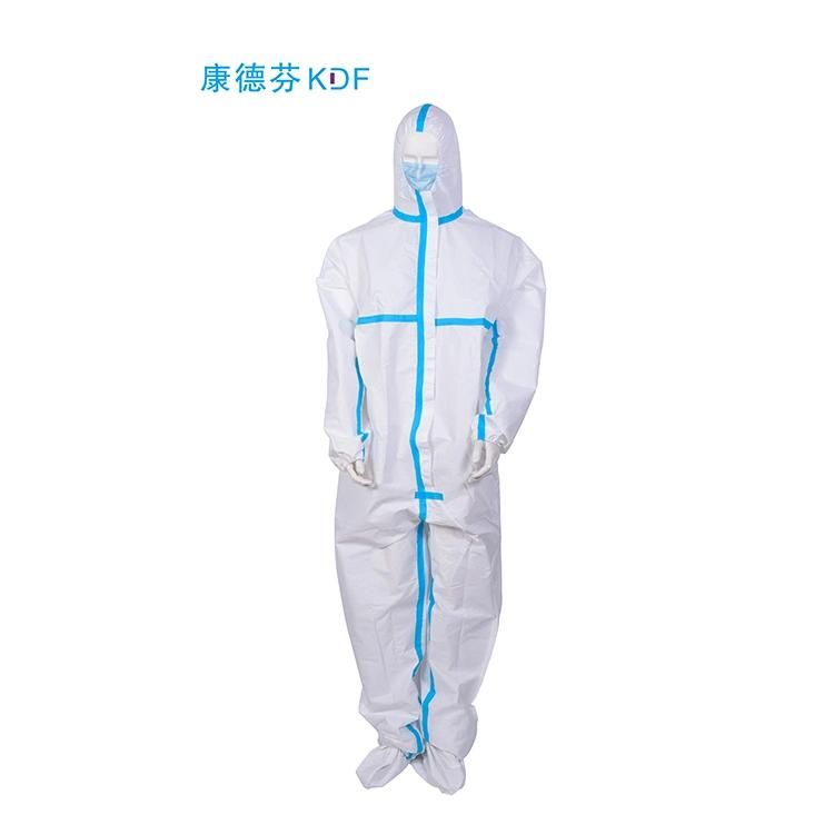 Disposable Protective Clothing with Shoe Cover Safety Coverall