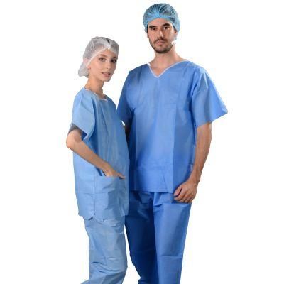 Disposable Scrub Suits Medical Scrub Suits Patient Gown Sleeveless Gown