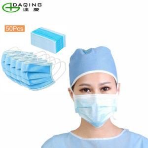 CE Approved Wholesale Non Woven Disposable Dust Elastic Earloop Type Disposable Protective 3ply Three Layers Surgical Medical Dental Face Mask