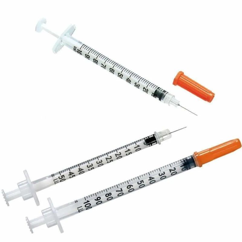 Disposable Insulin Syringe 50/100units for Insulin Injection with CE/FDA Certificate