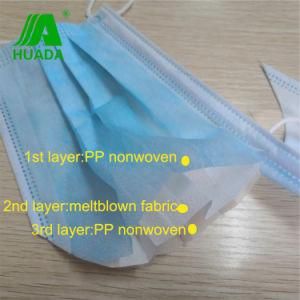 Fast Delivery 2000 PCS Per Carton 3ply Medical Disposable Earloop Face Mask with Bfe&gt;95% Non Sterile