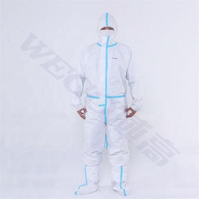 Breathable Disposable Medical Protection Suit with Hood