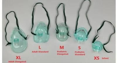 CE ISO Approved Medical PVC Disposable Oxygen Face Mask with Tubing