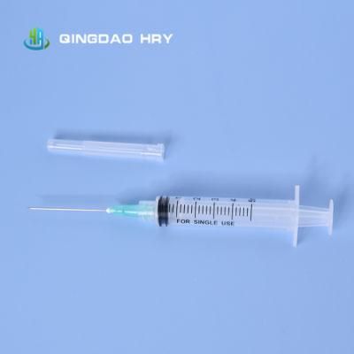 China Manufacturer 5ml Medical Disposable Syringe with Needle CE FDA ISO and 510K