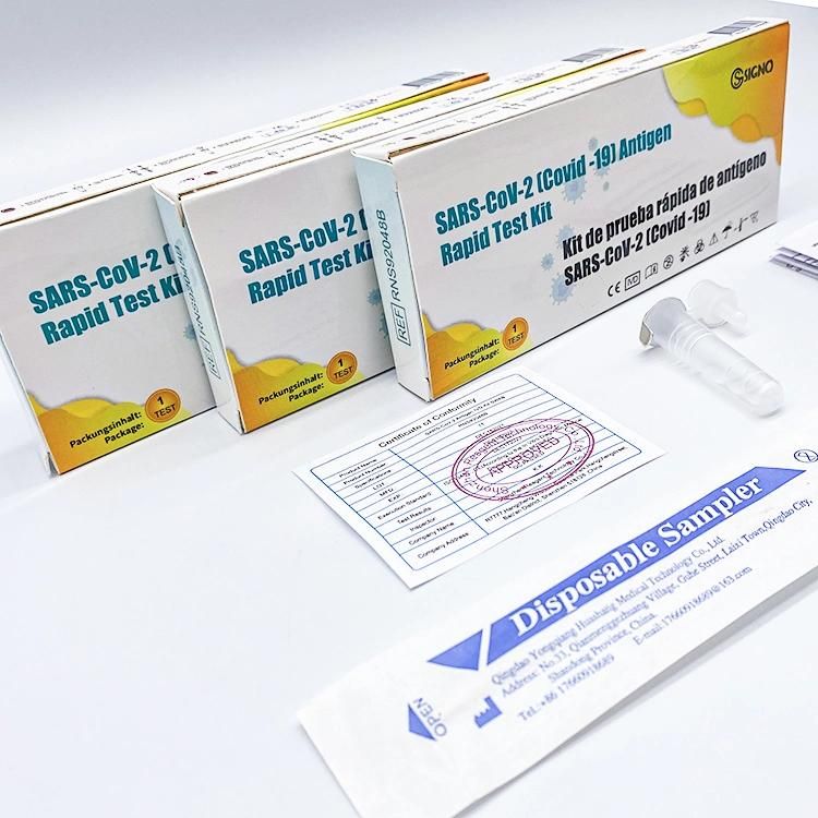 CE FDA High Accuracy Colloidal Gold Self Swab Test Diagnostic Kit Antigen Rapid Test