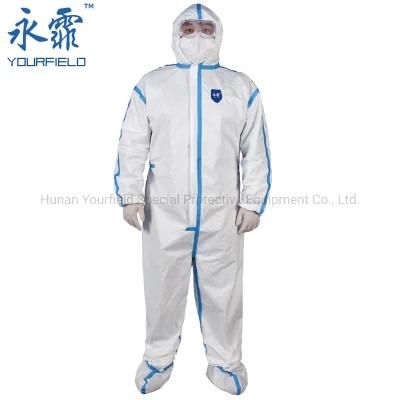 Yourfield Ce FDA Certificate Safety Disposable Medical Coverall Protective Clothing