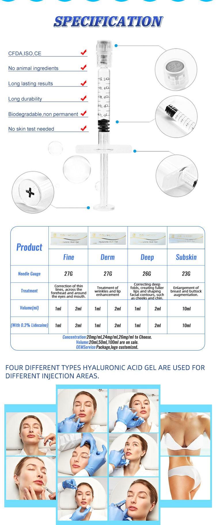 Price 100ml Hyaluronic Acid Breast Implant Injection