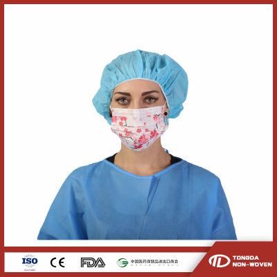 3 Layer Disposable Face Mask Fluid Resistant Nonwoven Disposable Medical Face Mask