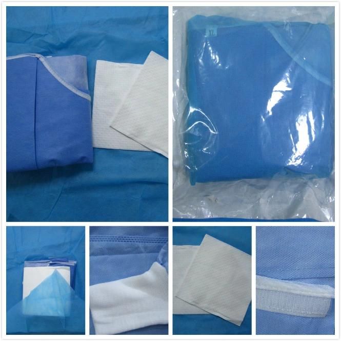 CE/ISO13485 Certificated Disposable Nonowven Surgical Gown