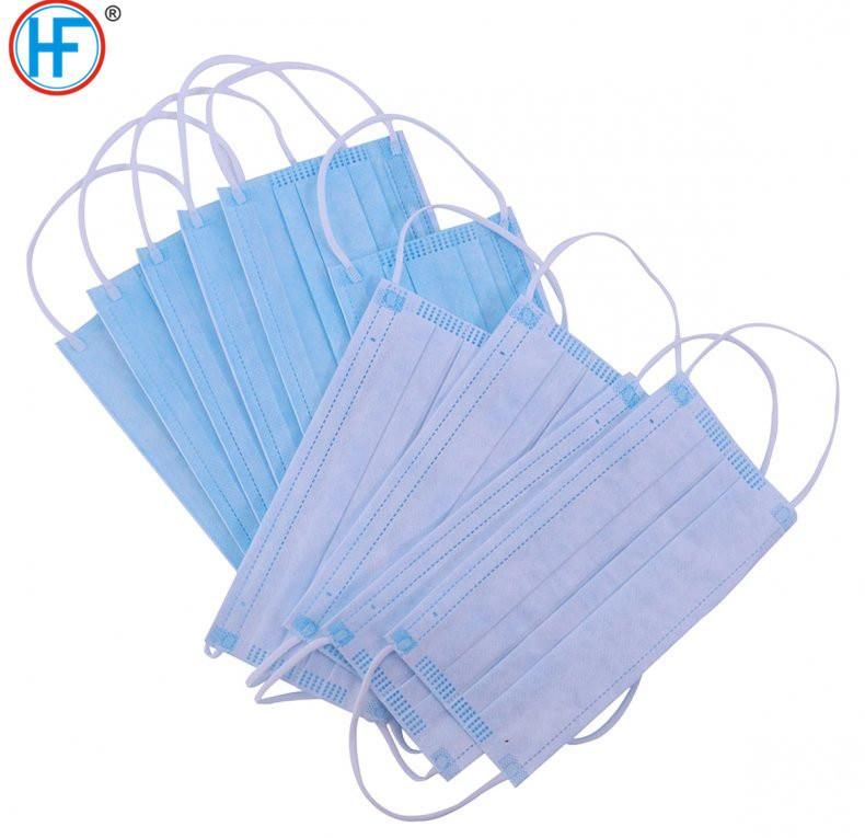 Mdr CE Approved Triple-Layer Filtration Disposable Masks Ear Loops & Tie on with Nose Clip Face Mask