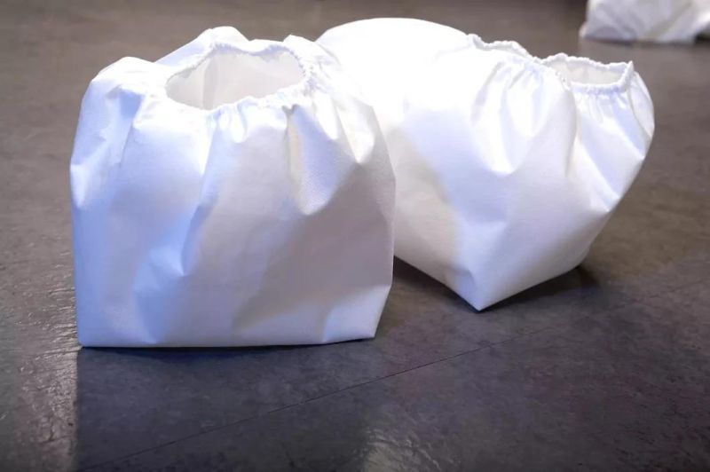 Disposable Medical Shoe Cover, White PP+PE Non-Woven Fabric