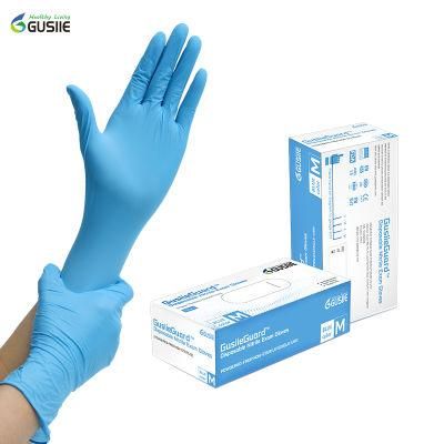 High Qualityblue Color Disposable Medical Examination Nitrile Gloves