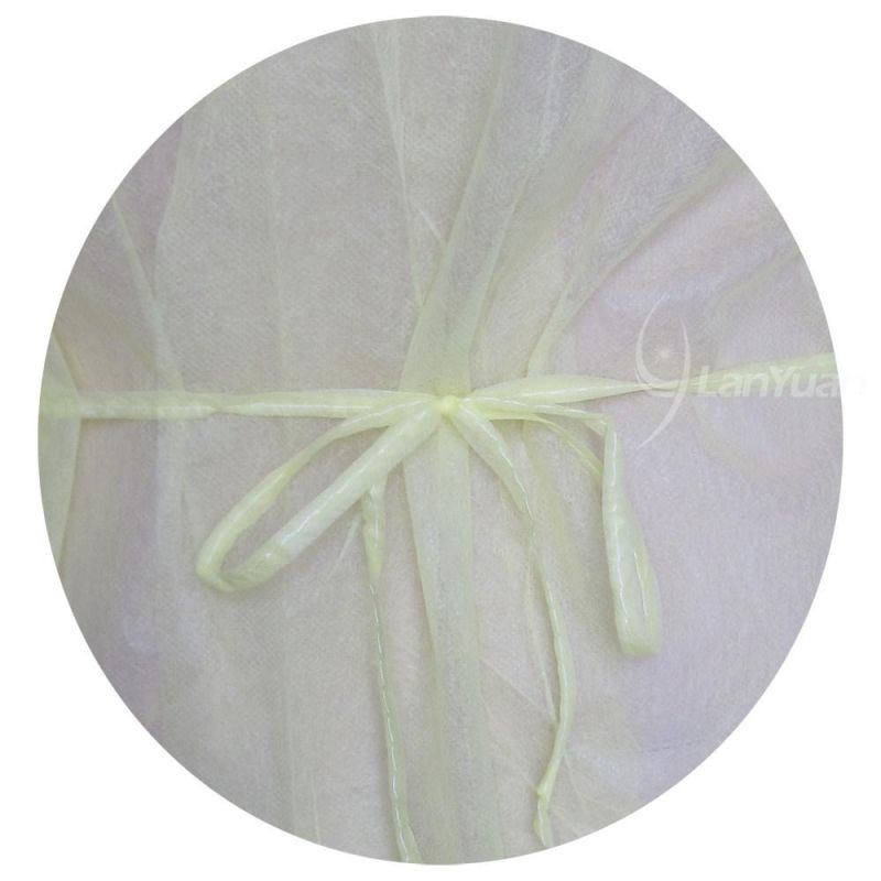 Ly Disposable Non-Woven Yellow PP Isolation Gown