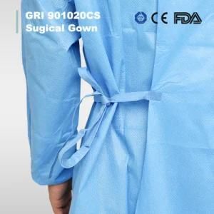 Medical Waterproof Plastic SMS Non-Woven Fabric Disposable Protective Isolation Surgical Gown