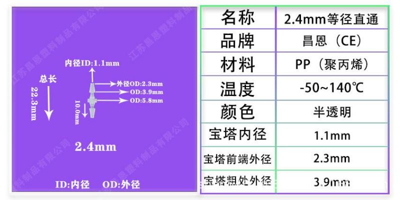 Straight Pipe High Temperature Resistance, Corrosion Resistance PP Plastic Straight Through Hose Glue Joint Pagoda Joint Experiment Straight Pipe