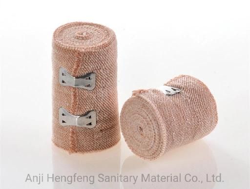 10cm X4.5m Skin Color or Natural or White Elastic Plain Bandage with ISO13485