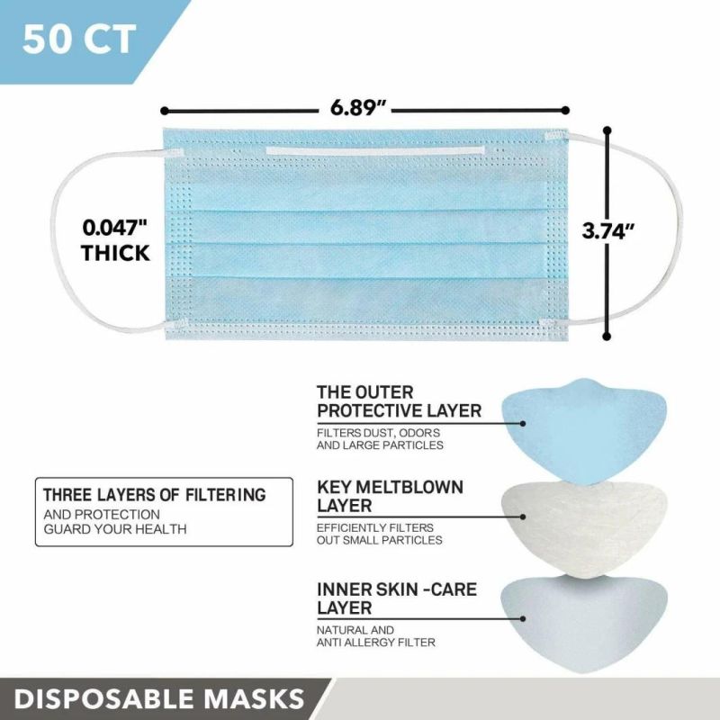 50 PC Face Mask Mouth & Nose Protector Masks Cover USA Seller Fast Shipping