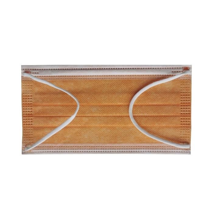 High Filtration Cleanroom Healthcare Ear Looped Fashionable Doctor Polypropylene Orange Breathing Filter Disposable Face Mask Wholesale