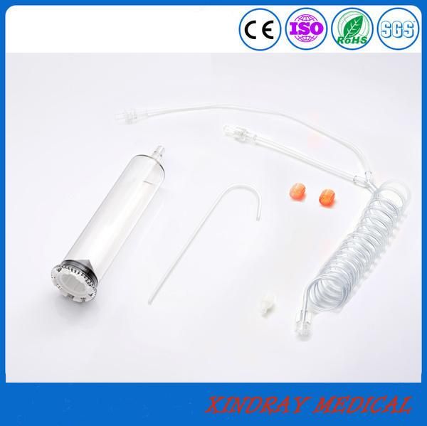 Factory Price Hospital Medical Disposable Product for CT/Dsa/MRI Compatible to Medrad, Ezem, Lf, Metro Brand Angiographic High Pressure Medical CT Syringe