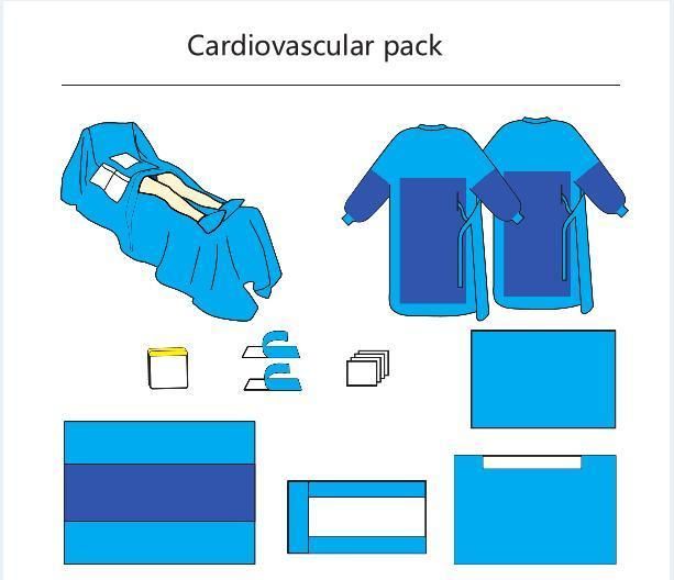 Disposable Medical Surgery Sterile Cardiovascular Surgical Pack / Cardiovascular Pack with CE and FDA