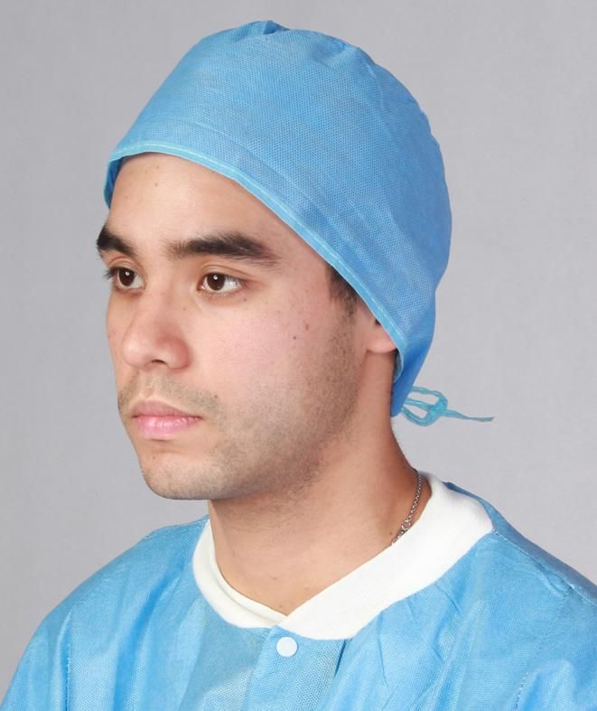 Hospital Doctor Cap Disposable PP Non Woven Balaclava Cap / Ninja Hood, with Elastic Band