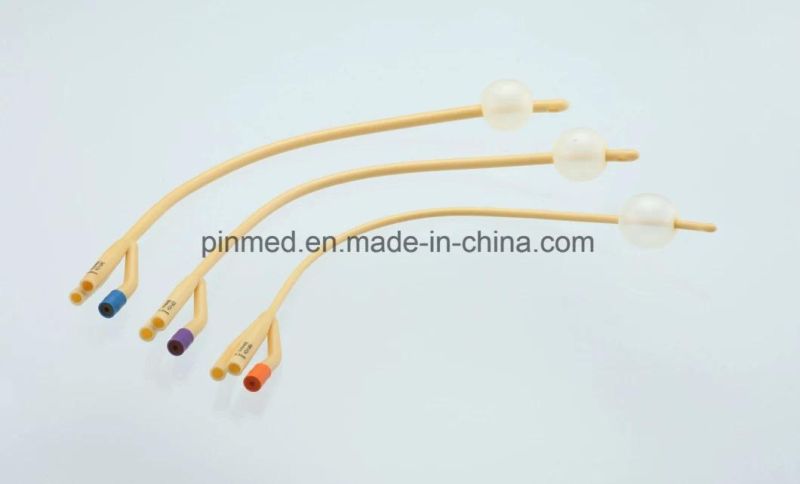 Pinmed Disposable 3 Way Latex Foley Catheter