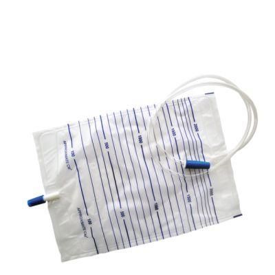 1000ml 1500ml 2000ml Good Quality Medical Urine Drainage Bag with Push Valve