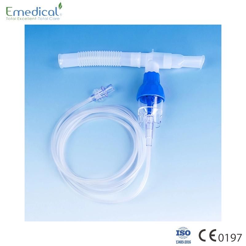 Oxygen&Aerosol Therapy T Connector Mouth Piece Medical Nebulizer