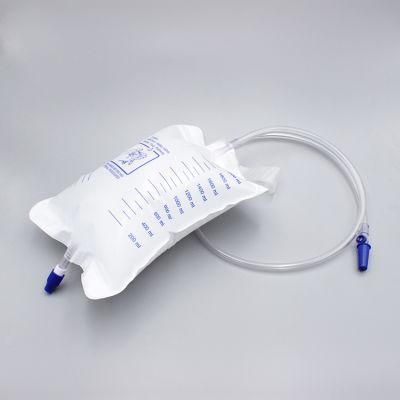 1500ml Urine Bag Disposable Urinary Bag Urine Drainage Bag with T-Valve Luxury